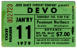 DEVO Ticket Stub 1/11/79