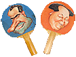 Nixon/Mao Paddles Ilike those used in DEVO videos